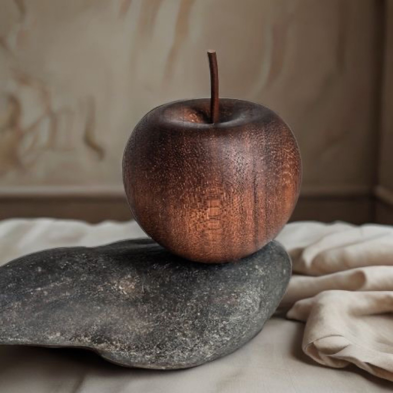 Home Fragrance With Essential Oils - 1PCS Of Wooden Apple Shaped Essential