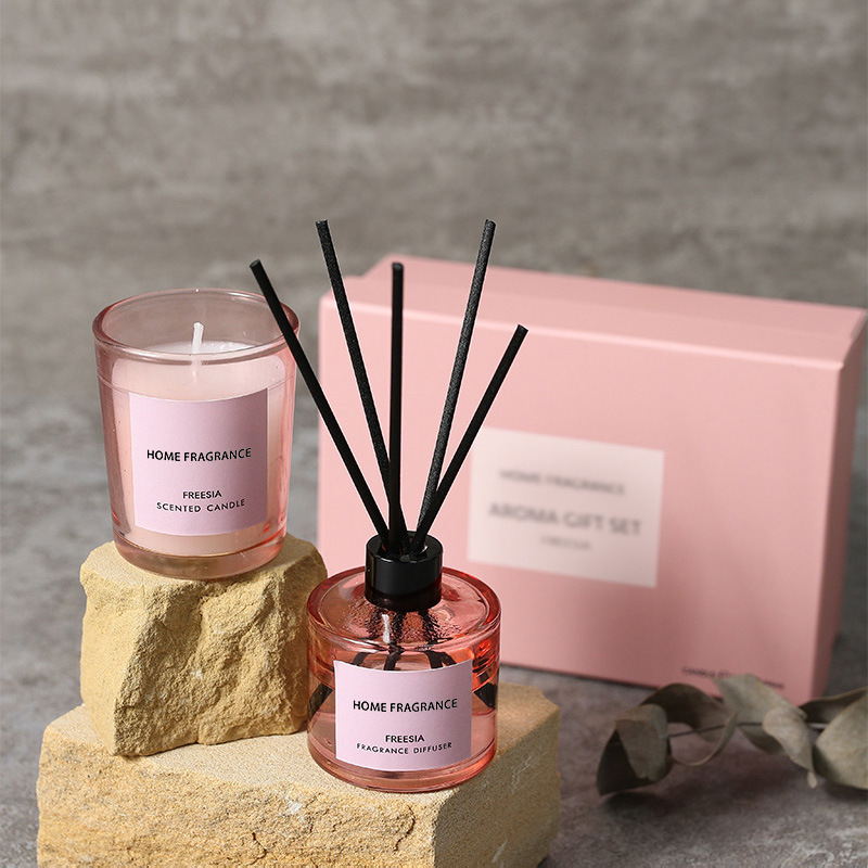 Home Fragrance Premium - Premium Reed Diffuser and Candle Gift