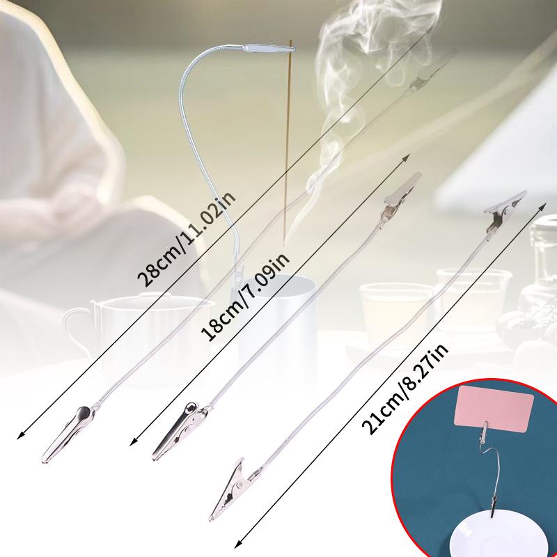 Home Fragrances - 10Pcs Double Headed Metal Incense Clip