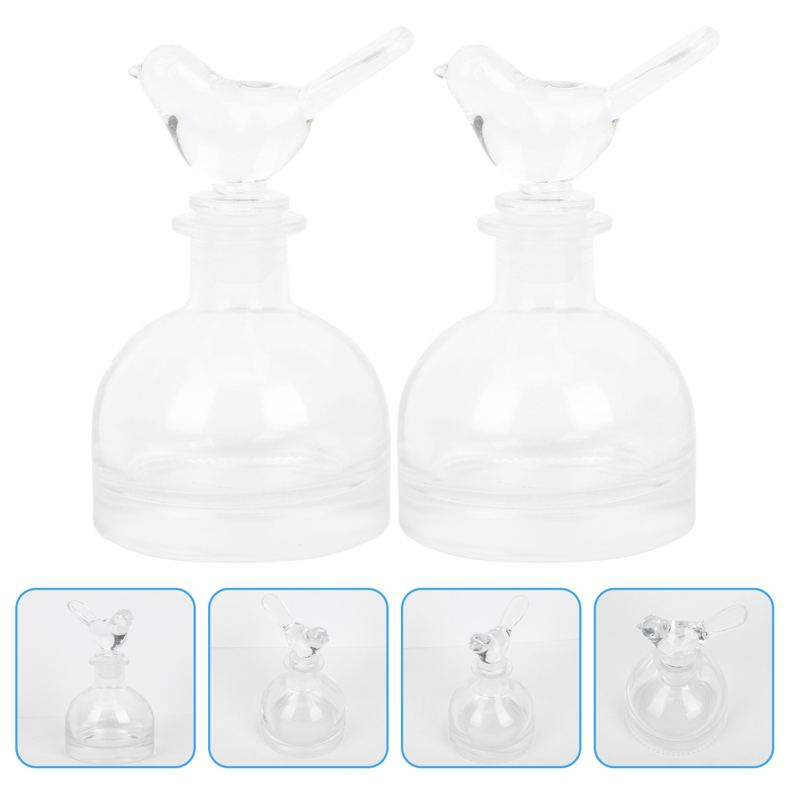 2Pcs Glass Perfume Bottles Pre - огляд і ціна Home Fragrance Premium