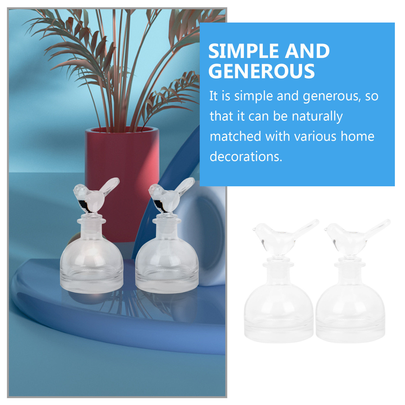 2Pcs Glass Perfume Bottles Pre - огляд і ціна Home Fragrance Premium