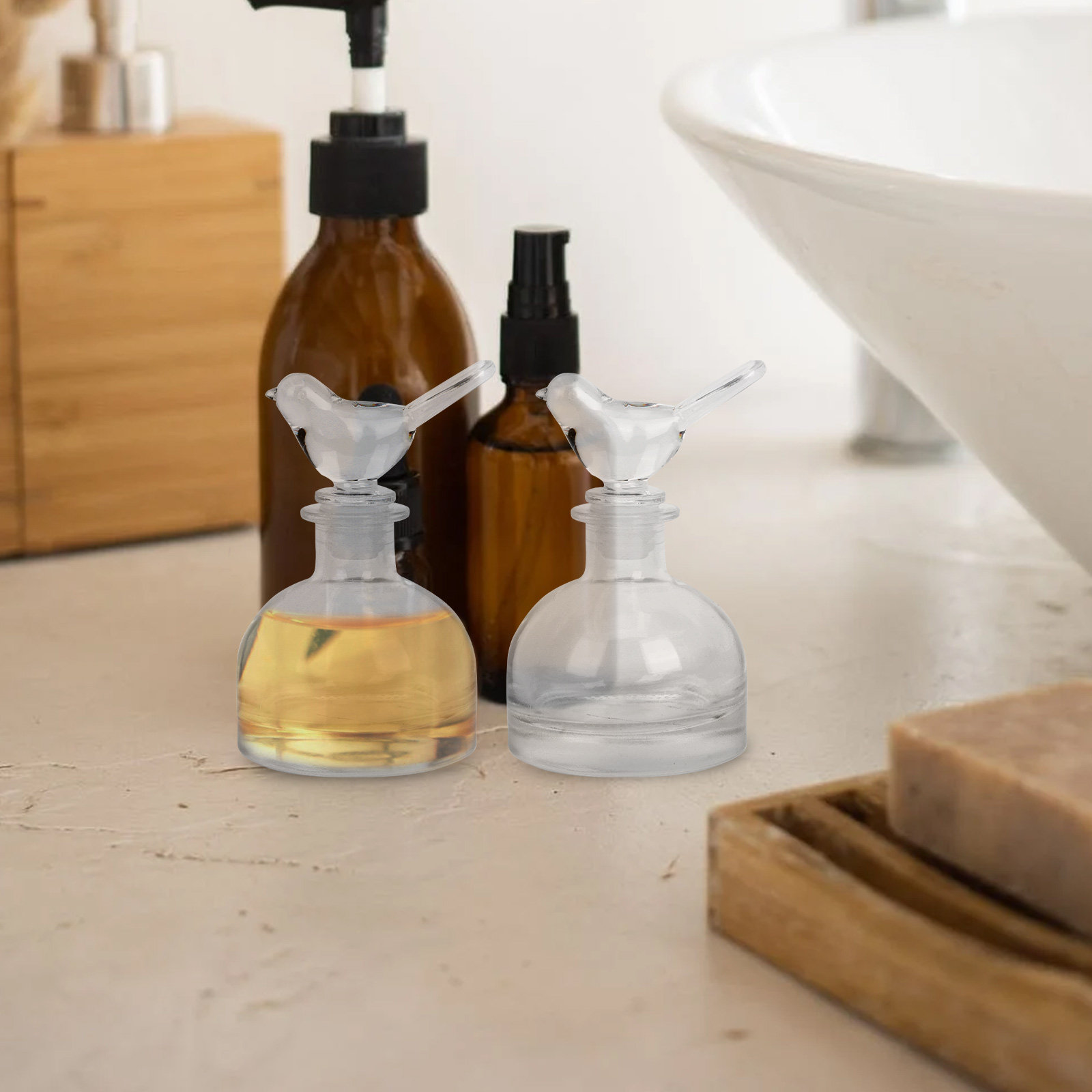 2Pcs Glass Perfume Bottles Pre - огляд і ціна Home Fragrance Premium