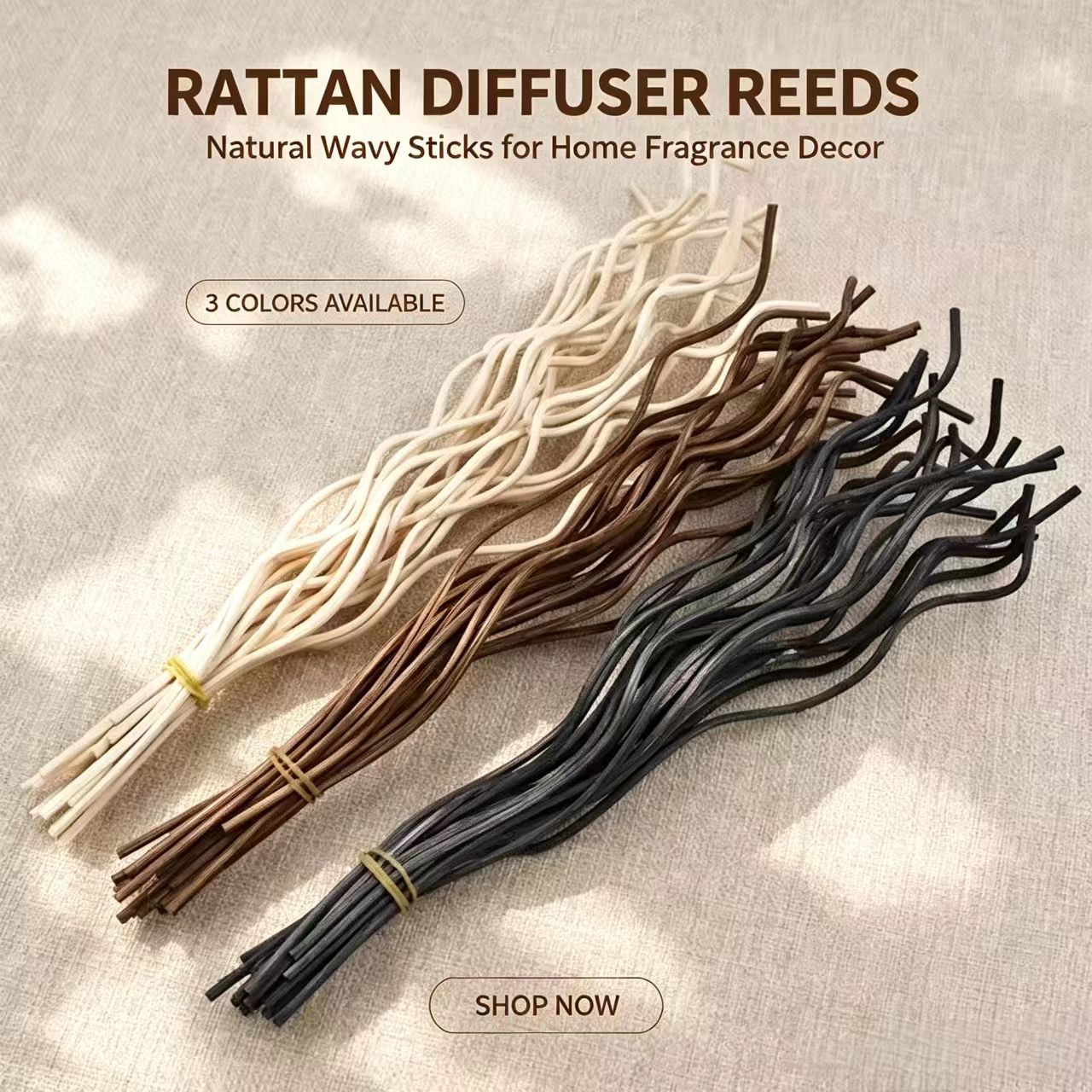 20Pcs Long Wavy Rattan Reed Di - огляд і ціна Home Fragrance Premium