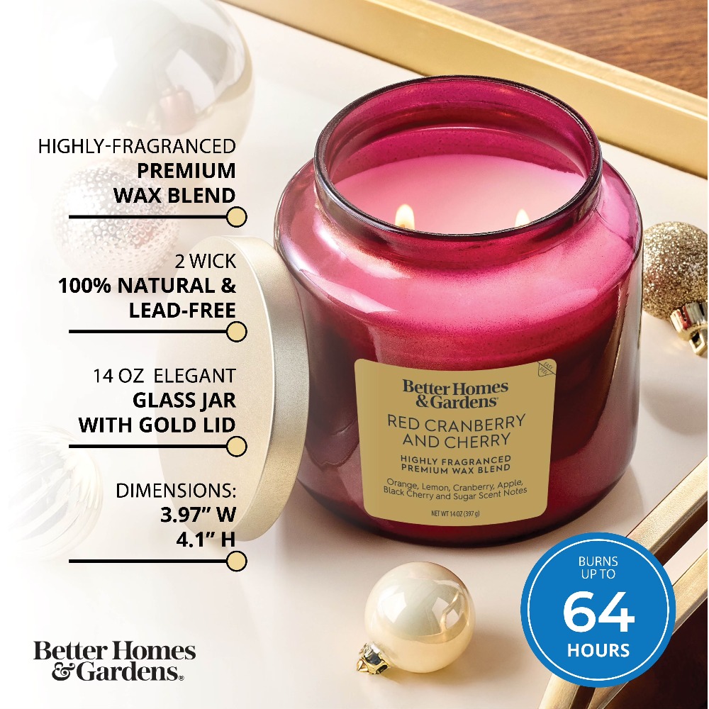Red Glass Jar Candle with Gold - огляд і ціна Home Fragrances